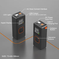 Compact Portable Tire Inflator Cordless Rechargeable Digital Auto Stop ABS Emergency Light for Car Bicycle Motorcycle