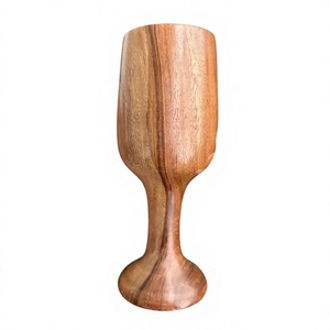 Wooden <b>Wine</b> <b>Goblet</b> Manufacturer Custom OEM ODM Bulk Supply Handmade Drinkware Solid Wood <b>Wine</b> Cup Factory Direct 250ml - Product Image 1