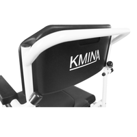 Silla de Ducha de Aluminio con Ruedas para Personas Mayores, Silla de Ruedas con Asiento Acolchado, Capacidad de 120 kg, Ruedas con Mecanismo de Bloqueo, KMINA K30010