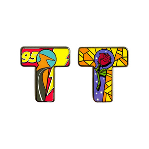 Schwarze <span class=keywords><strong>Nickel</strong></span>-Hartemaille-Monogramm-Anstecknadel im Mosaik-Stil mit Siebdruck für Markenbildung, Kleidungsdekoration und Großserienproduktion - Product Image 6