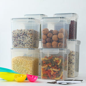 Paquete de <span class=keywords><strong>8</strong></span> contenedores de almacenamiento de <span class=keywords><strong>cereales</strong></span> secos herméticos sin BPA de plástico PP de grado alimenticio ecológicos para obsequios uso en la cocina - Product Image 3