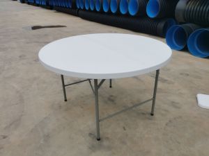 Muebles de Exterior Modernos al por Mayor, Mesa Redonda Plegable de Plástico Blanco de <span class=keywords><strong>60</strong></span> Pulgadas para Eventos y Fiestas - Product Image 6