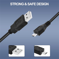 Câble de charge de données USB 2.0 B à angle droit de 90 degrés pour appareil photo numérique, ordinateur et écouteurs