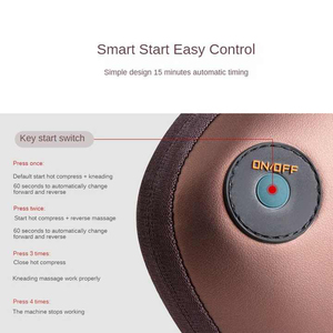 Masajeador eléctrico de cuello y hombros, almohada de masaje vibratorio Shiatsu, superventas, masajeador Shiatsu, almohada de masaje - Product Image 3