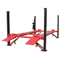CE 8000lb 9000lb 11000lb Pont élévateur de stationnement à 4 poteaux, mobile, portable, avec déverrouillage manuel et électrique, verrou de sécurité multi-niveaux et roulettes