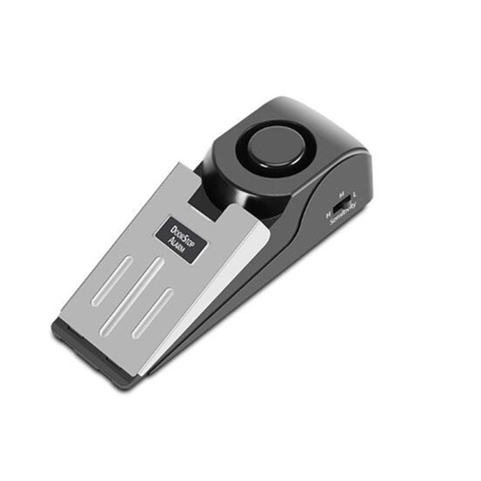 Производство на заказ, пластиковая сигнализация, черная Стопорная сигнализация, нержавеющая сталь, силиконовая стенка, портативная дверная сигнализация