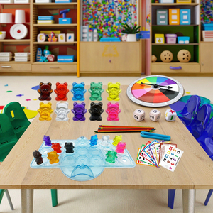 Orsetti Contabili Arcobaleno a Dieci Colori Paico Kids, Edizione Trasparente con Carte a <span class=keywords><strong>Domande</strong></span>, Giocattoli Educativi <span class=keywords><strong>per</strong></span> la Prima Infanzia, Materiale Didattico <span class=keywords><strong>per</strong></span> l'Asilo - Product Image 5