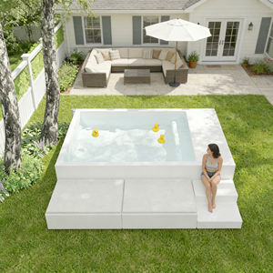 สระว่ายน้ำไฟเบอร์กลาสขนาดเล็ก 3 เมตร สำหรับครอบครัว - ดีไซน์กะทัดรัดสำหรับลานบ้าน ระเบียง โซฟาพักผ่อน ป้องกันรังสียูวี - Product Image 1
