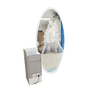 Espejo de Salón Grande Rosa con Luces LED y Estante, Espejo de Salón Arqueado de Doble Cara para Peluquería - Product Image 5