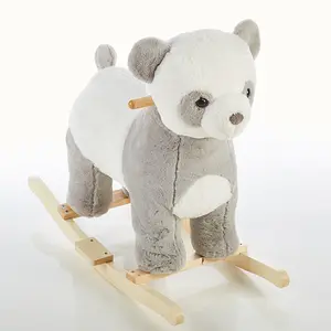 毛绒婴儿骑行活动玩具批发摇杆接受定制熊猫摇摆玩具