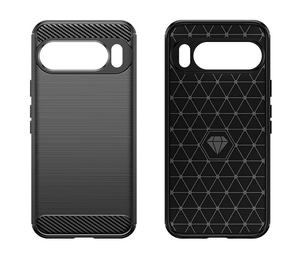 Coque de téléphone en TPU souple effet fibre de carbone pour Google Pixel 9 Pro, antichoc, compatible avec Google Pixel 9 Pro XL et 8 Pro - Product Image 1