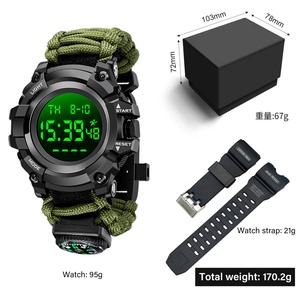 นาฬิกาข้อมือผู้ชายแบบอนาล็อกดิจิตอล แสดงเวลาสองระบบ กันน้ำ สำหรับกิจกรรมกลางแจ้ง กีฬา และยุทธวิธี - Product Image 2