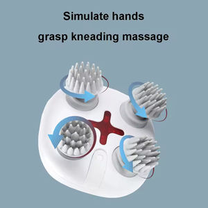 Comper automático de paja de trigo dedo silicona Sleepsleep <span class=keywords><strong>4</strong></span> cuatro cepillos japonés Spa cama cuero cabelludo masajeador de cabeza - Product Image 3