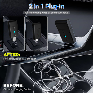 Adaptateur sans fil double interface CarPlay et Android Auto avec garantie d'un an, boîte AI pour voiture, compatible <span class=keywords><strong>Netflix</strong></span> et YouTube - Product Image 4