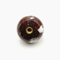Bouton de poignées de porte d'armoire en forme de boule ronde en marbre Rosso Levanto