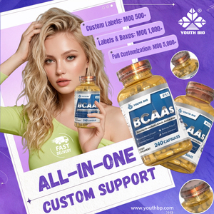 Approvisionnement direct usine : Capsules d'acides aminés <span class=keywords><strong>BCAA</strong></span> 1000mg, gélatine Halal, pour les passionnés de fitness, stock disponible, flacon de 240 unités, usage quotidien - Product Image 4
