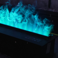Cheminée électrique à vapeur de flamme réaliste 3D, 110V-220V, atomisation d'eau, encastrable au mur, meubles de salon