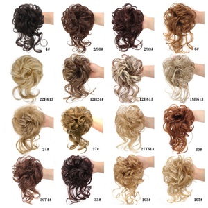 Messy Bun Extension de Cheveux Bande <span class=keywords><strong>Élastique</strong></span> Synthétique Bouclés Vague <span class=keywords><strong>Chignon</strong></span> Chouchous Donut Updo <span class=keywords><strong>Postiche</strong></span> pour les Femmes - Product Image 3