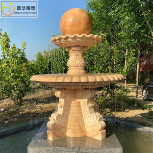 Colonne de fontaine en pierre Jiahua, élément aquatique traditionnel pour cour extérieure, durable - Product Image 3