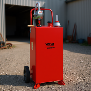 Vevor 30 Gallon Red Portable Fuel Tank With <b>Manual</b> Pump For Gasoline Diesel Cars <b>Lawn</b> <b>Mowers</b> Boats Industrial Use - Product Image 2