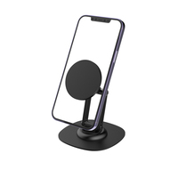 Support de téléphone magnétique rotatif à 360° pour bureau, support de téléphone portable pliable en aluminium réglable pour iPhone Pro Max