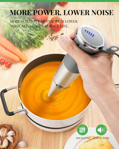Mixeur Plongeant Manuel 1100W 5-en-1 avec Cordon pour Cuisine, Contrôle de Vitesse par Gâchette, <span class=keywords><strong>Fouet</strong></span> et Mousseur à Lait - Product Image 4