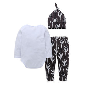 Vêtements pour bébés en gros d'Indonésie, vêtements en vrac, ensemble 100% coton biologique, ensembles de 3 pièces avec chapeau pour tout-petits - Product Image 2