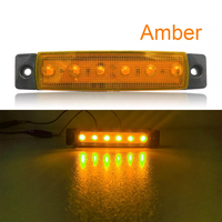 Luz lateral Superfina de 12V para camiones, 6 luces LED de señalización, luz azul, rojo, amarillo, verde, Blanca