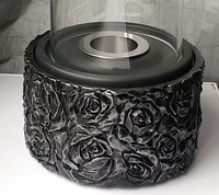 Cheminée à éthanol en métal rose classique Bongo pour la décoration de la maison