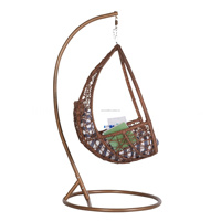 Chaises en rotin personnalisées en forme d'œuf Chaise de jardin suspendue à l'œuf Chaise à œuf balançoire avec support