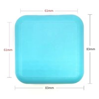 Boîte à prothèses dentaires carrée en ABS avec logo personnalisable, boîte de rangement invisible avec miroir et aimant, étui pour aligneurs orthodontiques et gouttières de rétention