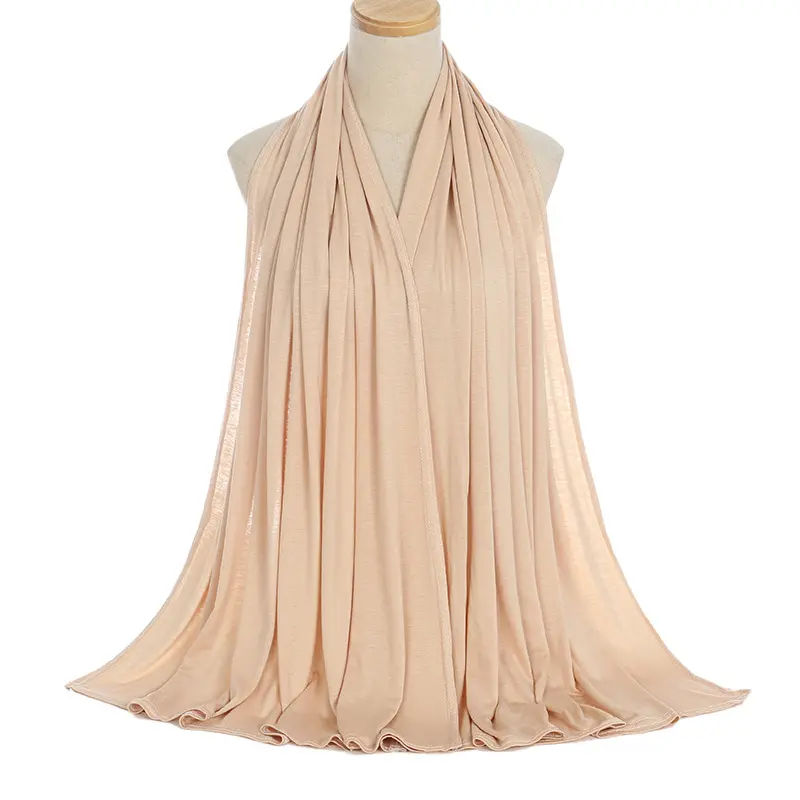 Écharpe Hijab en jersey modal de haute qualité Écharpes et châles unis extensibles Écharpe en mousseline pour femmes Hijab en gros