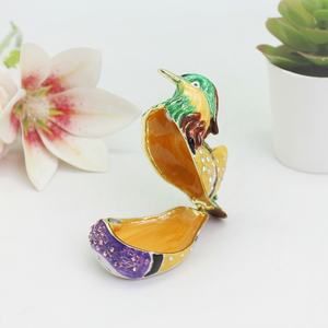 SHINNYGIFTS Модные Простые эмалированные жемчужные безделушки шкатулка для ювелирных изделий Свадебный Уникальный Подарочный Декор - Product Image 6