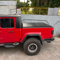 Couverture de benne rigide manuelle pliable en quatre parties en aluminium, étanche, pour Jeep Gladiator JT, installation sans perçage, directement de l'usine
