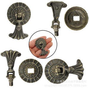 Poignée de meuble en alliage de zinc de style antique, ronde, à trou unique, traditionnelle, durable, pour la décoration intérieure - Product Image 1