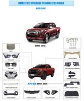Kit de conversion de lifting pour DMAX 2019 : Améliorez votre DMAX 2024 avec des pièces de modification extérieures pour pare-chocs, calandre et phares de pick-up.