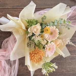 Papier d'emballage floral en coton laitier rétractable 28*28cm, papier de doublure pour bouquets de fleurs fraîches, emballage pour fleuristes - Product Image 2