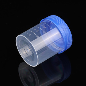 Vaso de Orina Desechable de Plástico Hisamori de 40 ml con Tapa de Rosca y Graduaciones para Pruebas Médicas - Product Image 1