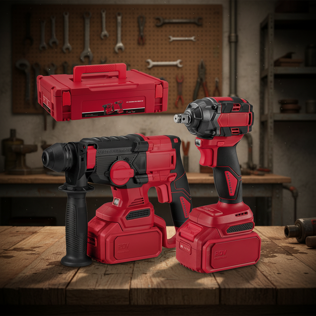 Big Discount Hot Sale for Combo Power Tools 4 Kits Tool Set 20v Cordless Drills and Cordless Rotary Hammer Battery DlY Home Use