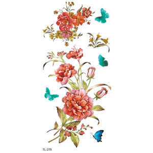 BXTAT rose TL277-TL282 Penny rosa Petunia trasferimento acqua <span class=keywords><strong>temporaneo</strong></span> del <span class=keywords><strong>tatuaggio</strong></span> adesivi carta bianca <span class=keywords><strong>stampa</strong></span> per l'applicazione del corpo - Product Image 2