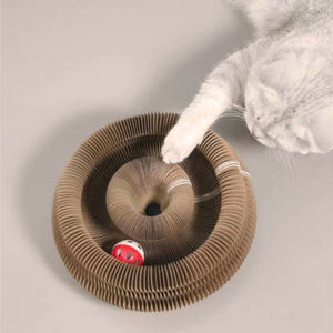 Hiện đại Giấy gợn sóng mèo ban đầu với chuông-mài Claw leo khung giáng sinh vật nuôi đồ chơi đó là chống xước - Product Image 2