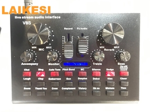 Nuevo Diseño LAIKESI V8S, <span class=keywords><strong>Tarjeta</strong></span> <span class=keywords><strong>de</strong></span> <span class=keywords><strong>Sonido</strong></span> Externa <span class=keywords><strong>de</strong></span> <span class=keywords><strong>4</strong></span> <span class=keywords><strong>Canales</strong></span> para Youtubers, Estudio Móvil, Transmisión en Vivo, con Interfaz USB, Color Negro - Product Image 2