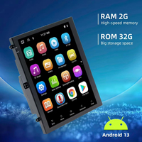 Pemutar Multimedia mobil 9.7 inci 2 DIN, layar sentuh vertikal Tesla Radio mobil Universal Multimedia mobil layar Stereo Android Unit kepala