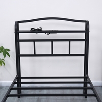 Hochwertiges Neues Kinder-Eisenbett Eisenbettgestell Modernes Design Schmiedeeisenbett mit Steckdose Kopfteil Stauraum 14 Zoll Metall