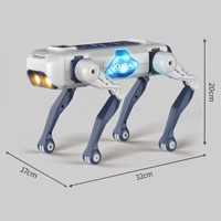 Chien robot intelligent 4DRC avec IA, programmation via application, télécommande, commande vocale, chien RC bionique avec fonction chant et danse