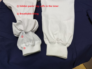 Phổ biến unisex Nhật Bản an toàn thực phẩm hội thảo sạch trắng không gây ô nhiễm thực phẩm nhà máy làm việc quần áo đồng phục - Product Image 4