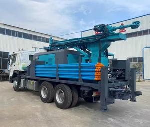 מקדחת בארות מים הידראולית איכותית 300 מטר המותקנת על משאית, מצוידת במדחס אוויר, למכירה - Product Image 5