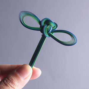 Bamboo Brooches Bowknot Shape Traditional Chinese Hair Accessories Unisex Gift For Hanfu Cheongsam Wear - Product Image 3