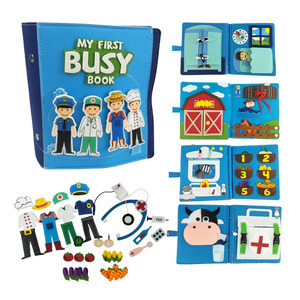 Montessori หนังสือสำหรับเด็กวัยหัดเดิน10หน้ารู้สึกหนังสือแพทย์ที่เงียบสงบรู้สึกว่าไม่ว่างสำหรับเด็กการศึกษาผ้าของเล่น - Product Image 2