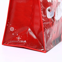 Sac de courses réutilisable extra large avec logo personnalisé, imprimé en intégralité pour Noël, sac en PP tissé laminé recyclable